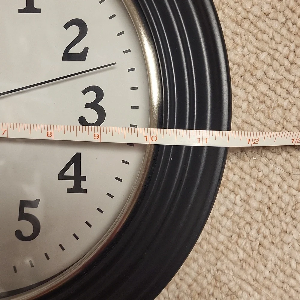 Firsttime Used Black Wall Clock 11.5